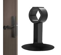 Protection anti-collision pour poignée de porte, 6,5 x 4 cm, protection murale avec aspiration, butée de porte en silicone sans perçage, articles pour la maison, fermeture étanche, transparent, noir