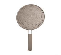 Protection anti-éclaboussures en silicone avec poignée pour poêles à frire, écran de graisse résistant à la chaleur et insert vapeur, passoire en maille d'acier inoxydable pour la cuisine, gris, 28 cm