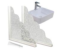 Protection anti-éclaboussures pour baignoire - Bande autocollante pour barrière d'eau - Système de bord étanche avec design anti-débordement pour baignoire, salle de bain, buanderie, lavabo, maison
