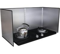 Protection anti-éclaboussures pour dessus de cuisinière, bouclier anti-éclaboussures d'huile sur les 4 côtés pour frire, déflecteur de graisse de cuisine, acier inoxydable