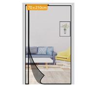 Protection anti-insectes pour porte-fenêtre, dimensions 70x210 cm, moustiquaire en fibre de verre, couleur noire