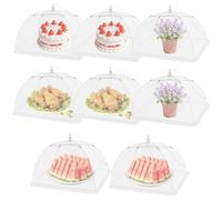 Protection anti-mouches, nappe pliable 8 pièces, protection pour tentes et fruits, nappe à gâteau, protection anti-mouches pour aliments, barbecues, fêtes, camping, pique-niques, tentes pop-up (différ