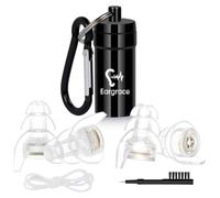 Protection auditive pour concerts : 2 paires de bouchons d'oreille transparents, réduction du bruit de 23 dB, avec étui de transport en aluminium