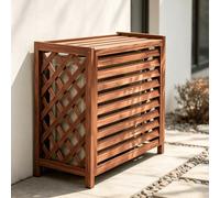 Protection Climatiseur Exterieur Cache Persienne Brise Vue Balcon | Cache de protection exterieur alliant dissimulation elegante et plateau pour jardiniere.(100*92)