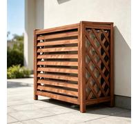 Protection Climatiseur Exterieur Cache Persienne Brise Vue Balcon | Cache de protection exterieur alliant dissimulation elegante et plateau pour jardiniere.(110*85)