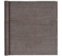 Protection contre le vent semi-transparent avec œillets, attaches de câble et corde en nylon, pour jardin, camping, clôture de balcon - Marron - 1,2 x 10 m