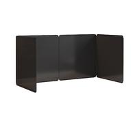 Protection contre les éclaboussures de cuisinière Grille anti-éclaboussures de graisse en acier au carbone noir, plusieurs tailles, 2 côtés, 3 côtés, 4 côtés(4 sides 90x45x45cm)