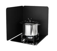 Protection contre les éclaboussures de cuisinière Protection anti-éclaboussures for cuisinière en acier inoxydable noir, plusieurs tailles(2 sides 50x50cm)