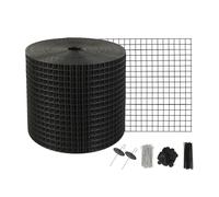 Protection contre les oiseaux pour panneaux solaires - Grillage anti-pigeons pour panneaux solaires - 15,2 cm x 30,4 m - avec 60 fermetures en acier inoxydable - Protection des panneaux solaires avec 