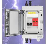 Protection contre les surtensions PV avec boîte de jonction solaire photovoltaïque, interrupteur de séparation TEOV CC 1000 V 32 A, 1 chaîne de disjoncteur - Protection contre la foudre - Boîte de
