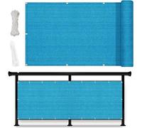 Protection de balcon - Résistante aux intempéries - Facile d'entretien - 140 x 250 cm - Bleu ciel