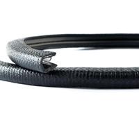 Protection de bordure, épaisseur 3-6 mm, noire, profil en U, PVC avec âme en acier, 3 mètres