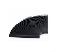 Protection de butée de fraiseuse CNC - Largeur de pliage de 15 mm - Résistant à l'huile - En accordéon - Pour centres de fraisage - Étanche à la poussière - Noir - Extensible de 1,5 m - Pour rails de