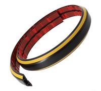 Protection de câble de sol, gaine en caoutchouc 1 m, jaune/noir | PVC souple, pour les bureaux, les gymnases, les maisons, profil bas 11/14 mm, haute visibilité, jaune-noir
