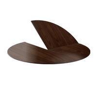 Protection de dessus de table ronde pliable et rallonge pour économiser de l'espace de 119,4 cm à 238,8 cm de diamètre, nappe portable pour une utilisation temporaire (finition noyer)