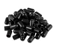 Protection de filetage de vis SOURCING MAP Protecteur Filetage 7mm ID Rond Capuchon Extrémité Tuyau Tube Noir 50pcs