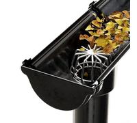 Protection de gouttière en acier inoxydable - Carré pour drainage de toit extérieur - Protection anti-blocage - Filtre à feuilles - Protection contre la mousse - 110 mm