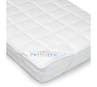 Protection de matelas Unyqoos® Micro-Confort – en microfibre ultra-douce, avec 4 élastiques d'angle, de couleur blanche, dimensions 90 x 190 cm, en polyester de 360 g, lavable jusqu'à 60°C