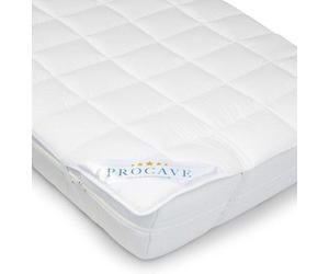 Protection de matelas Unyqoos® Micro-Confort – en microfibre ultra-douce, avec 4 élastiques d'angle, de couleur blanche, dimensions 90 x 190 cm, en polyester de 360 g, lavable jusqu'à 60°C