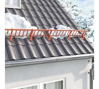 Protection de neige pour toit Rouge 600 x 2,5 x 20 cm Acier