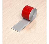 Protection de seuil d'escalier antidérapante - Bordure en PVC durable de 10 m pour marches intérieures (3 à 10 cm de large) - Bande de seuil de sécurité grise pour une meilleure adhérence sur les nez