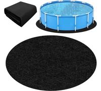 Protection de sol pour piscine - Bâche de protection - Protège la piscine - Matériau composite multicouche - 366 cm - Gris