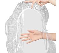 Protection de table ronde en PVC transparent - Imperméable - Résistante aux intempéries - Résistante à l'huile - Avec sangle élastique - Pour chambre d'enfant, extérieur, intérieur, foires