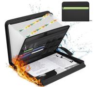 Protection des documents, pochette A4 à fermeture flexible, avec dispositif de verrouillage et étiquettes ; conteneur de documents conforme aux normes de sécurité, doté de 24 compartiments et de plusi