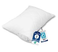 Protection d'oreiller matelassée de ZOLLNER en 40x60 cm - Housse de Protection Respirante avec Fermeture éclair - mélange de Coton - Lavable à 95°C - qualité hôtelière - certifiée Oeko Tex®