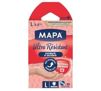 Protection et dextérité pour vos tâches quotidiennes - MAPA Gants de ménage Ultra résistants, Nitrile non poudrés, Taille L, Boîte distributrice de 10 gants - Lot de 3