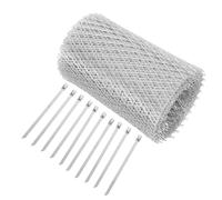 Protection Gouttière en Maille D’aluminium Argenté | Maille Métallique Renforcée, Compatible Aluminium ou PVC, Liens de Fixation Inclus, Débordement
