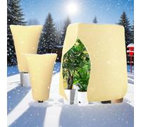 Protection hivernale pour plantes, lot de 3, protection contre le gel pour plantes, housses réutilisables et résistantes au gel avec fermeture éclair et cordon de serrage, 120 x 80 cm (x 2), 120 x 180