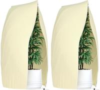 Protection hivernale pour plantes, set de 2 pièces 120 x 180 cm avec fermeture éclair et cordon de serrage