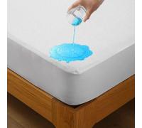 Protection imperméable pour matelas Ibenzoa® – 200x200 cm, surface en 80% coton/20% polyester avec film PU, adaptée aux matelas jusqu'à 30 cm d'épaisseur, lavable à 60°C