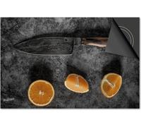 Protection induction 65x52 - plaque de recouvrement induction mat- Dietrix Protection de table de cuisson- Exclusif - Fruits et légumes - Oranges en Couteaux