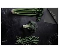 Protection induction 71x52 - plaque de recouvrement induction mat- Dietrix Protection de table de cuisson- Exclusif - Fruits et légumes - Paksoi, Brokoli en sperziebonen