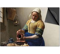 Protection induction 78x52 - plaque de recouvrement induction mat- Dietrix Protection de table de cuisson- Exclusif - Maîtres anciens - Johannes Vermeer Tableau La laitière