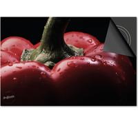 Protection induction 78x52 - plaque de recouvrement induction mat- Dietrix Protection de table de cuisson- Exclusif - Fruits et légumes - Poivrons rouges de proximité
