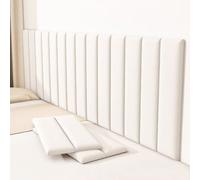 Protection Murale, Panneaux muraux 3D Autocollants et capitonnés - Rembourrage Anti-Collision pour Chambres et salles de Jeux d'enfants - Blanc Hiver, Lot de 4 Stickers muraux décoratifs