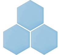 Protection Murale, Protection Murale hexagonale 3D pour Enfants - Panneaux Anti-Collision Auto-adhésifs, Tête de lit décorative rembourrée, Paquets de 2/3/4 en Bleu Clair (25x29cm, 3 pièces)