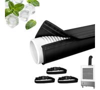 Protection Portable Pour Tuyau De Climatisation, Gaine Isolante Pour Tuyau De Climatiseur Avec Sangles De Fixation, Enveloppe Isolante Triple Couche Ajustable, Pour D'évacuation De 150 Mm De Diamètre