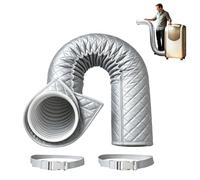 Protection Portable pour Tuyau de Climatisation, Gaine Isolation Climatiseur Enveloppe Isolante Triple Couche Ajustable avec 2 Colliers pour Intérieur et Extérieur Diamètre 13cm et 15cm (D)