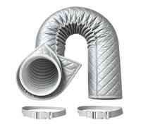 Protection Portable pour Tuyau de Climatisation, Gaine Isolation Climatiseur Enveloppe Isolante Triple Couche Ajustable avec 2 Colliers pour Intérieur et Extérieur Diamètre 13cm et 15cm