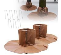 Protection pour les racines des palmiers, lot de 2, protection contre le froid pour les plantes et les arbres jusqu'à 34 cm de diamètre, protection hivernale pour palmiers, double isolation, Ø 100 cm,