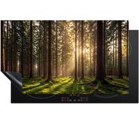 Protection pour plaque à induction - Tapis de cuisson - Décoration de cuisine - Impression photo unique - 90x52 cm - Forêt, prairie