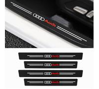 Protection Seuil de Porte Voiture 4 pcs Autocollants Cuir Pédale Bienvenue Compatible Audi A3 A4 A5 A6 Q3 Q5 Q7 S3 S4 SLINE - APODBZ