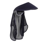 Protection Solaire de Casque de Chantier, Pare-Nuque D'été Maille | Montage Rapide, Ajustement Confortable, Compatible Casque, Usage Chantier et Travaux, Bleu Marine