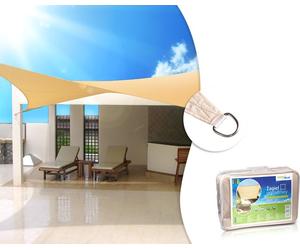 Protection solaire Parapluie Protection visuelle Protection UV Carré Crème 5m