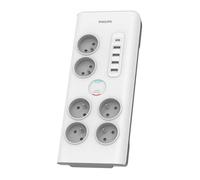 Philips SPN7060WA/60 parasurtenseur Blanc 6 prise(s) CA 2 m