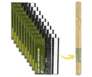 Protections anti-pourriture pour poteaux de clôture Postsaver Pro-Wrap standard Fits 75 x 75mm to 100 x 100mm poteaux de clôture carrés (10 Pack)